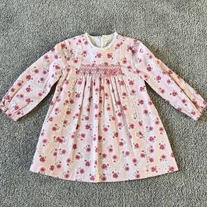 Pink Floral Smocked Dress 18 Months